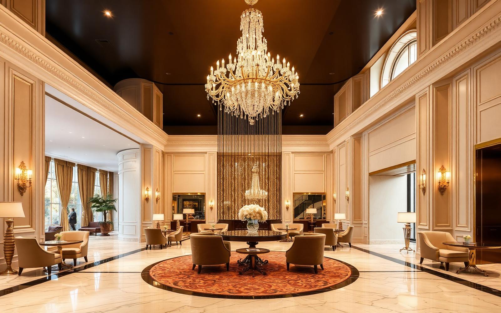 Grand lobby of Luxury Suite Hotel